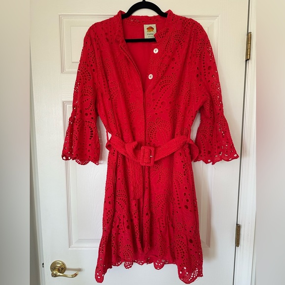 FARM Rio Red Lace Dress - Picture 2 of 6